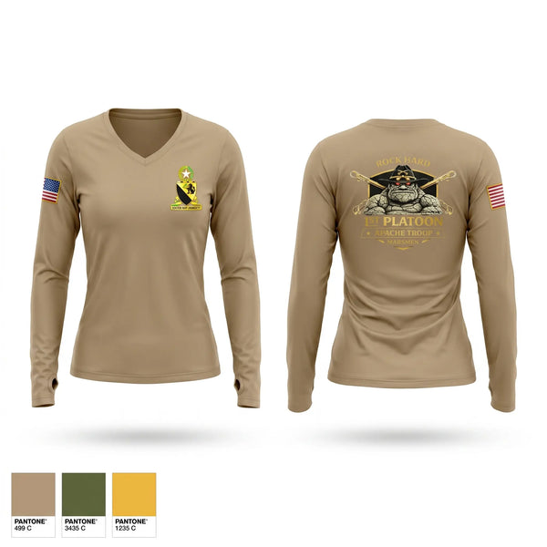 Womens Long Sleeve Vneck Shirt, 1/124, Army, Teamtime, Team time, sublimation, custom sports apparel, team uniforms, spirit wear, spiritwear, sports uniforms, custom shirts, team store, custom team store, fundraiser sports, apparel fundraiser