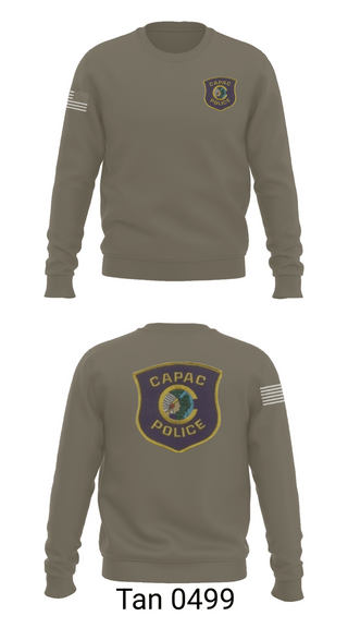 Crew Neck Sweatshirt, CAPAC POLICE DEPARTMENT, Police, Teamtime, Team time, sublimation, custom sports apparel, team uniforms, spirit wear, spiritwear, sports uniforms, custom shirts, team store, custom team store, fundraiser sports, apparel fundraiser