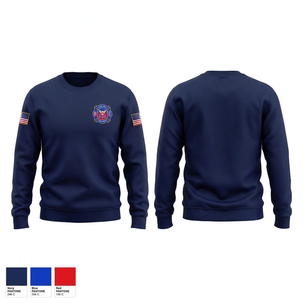 Crew Neck Sweatshirt, Flint Hill Fire, Fire Department, Teamtime, Team time, sublimation, custom sports apparel, team uniforms, spirit wear, spiritwear, sports uniforms, custom shirts, team store, custom team store, fundraiser sports, apparel fundraiser