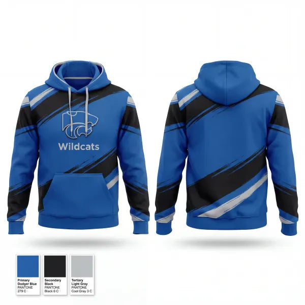 Hoodie, Wildcats, Men's Basketball, Teamtime, Team time, sublimation, custom sports apparel, team uniforms, spirit wear, spiritwear, sports uniforms, custom shirts, team store, custom team store, fundraiser sports, apparel fundraiser