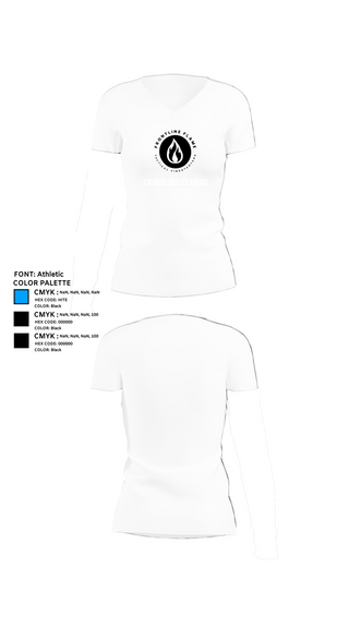 Womens Short Sleeve Vneck Shirt, Frontline Flames, , Teamtime, Team time, sublimation, custom sports apparel, team uniforms, spirit wear, spiritwear, sports uniforms, custom shirts, team store, custom team store, fundraiser sports, apparel fundraiser