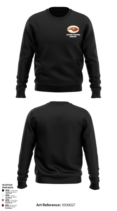 Central Regional High School Bowling 42780139 Crew Neck Sweatshirt - 2
