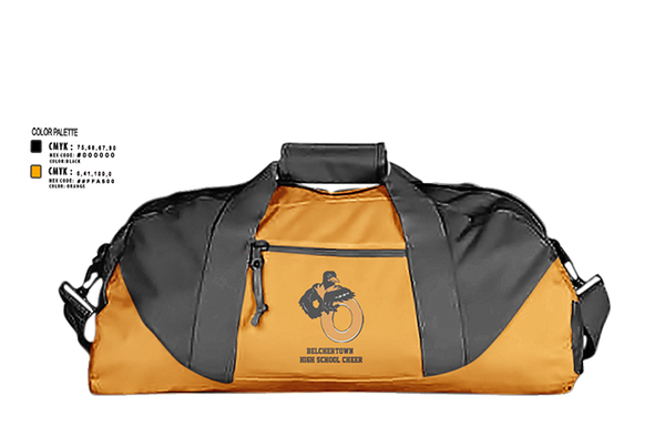 Duffle Bag, Belchertown High School Cheer, Cheer, Teamtime, Team time, sublimation, custom sports apparel, team uniforms, spirit wear, spiritwear, sports uniforms, custom shirts, team store, custom team store, fundraiser sports, apparel fundraiser