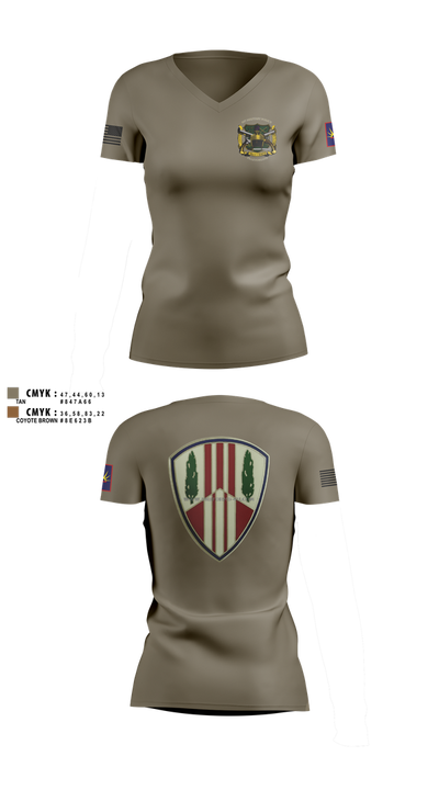 107th MP Company 21202425 Women's Short Sleeve V-neck Shirt - 2