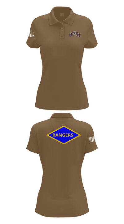 5th Rangers 1510549 Women's Short Sleeve Performance Polo  - 15