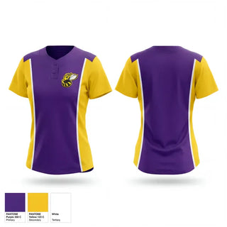 Two Button Softball Jersey, Stingers, Softball, Teamtime, Team time, sublimation, custom sports apparel, team uniforms, spirit wear, spiritwear, sports uniforms, custom shirts, team store, custom team store, fundraiser sports, apparel fundraiser