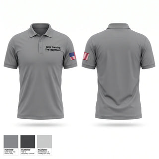 Short Sleeve Performance Polo, Camp Township Fire Department, Fire Department, Teamtime, Team time, sublimation, custom sports apparel, team uniforms, spirit wear, spiritwear, sports uniforms, custom shirts, team store, custom team store, fundraiser sports, apparel fundraiser