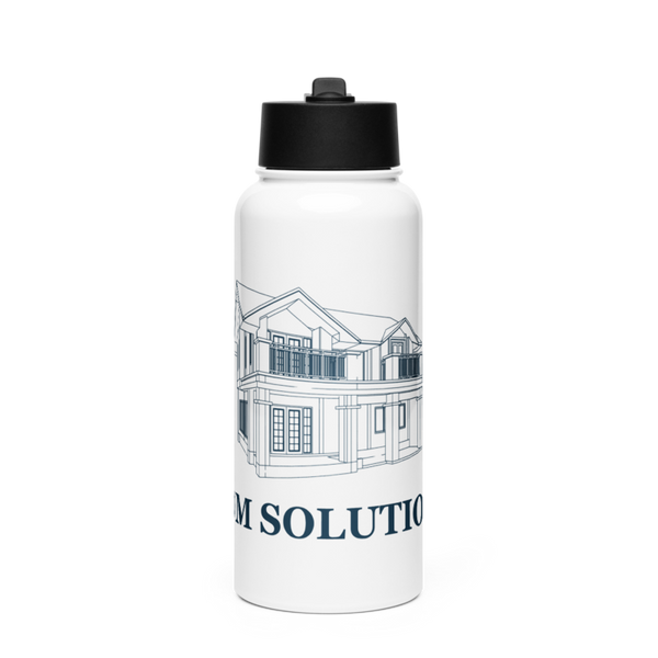 KDM Solutions 7672588 Stainless Steel Water Bottle with a Straw Lid