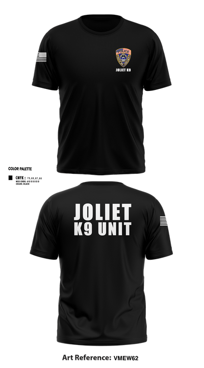 Joliet Police K-9 Unit 79217416 Short Sleeve Performance Shirt - 4