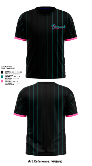 Short Sleeve Performance Shirt, Salina Braves, Softball, Teamtime, Team time, sublimation, custom sports apparel, team uniforms, spirit wear, spiritwear, sports uniforms, custom shirts, team store, custom team store, fundraiser sports, apparel fundraiser