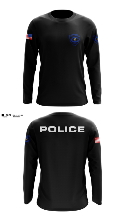 Colcord Police Dept 92733456 Long Sleeve Performance Shirt 100