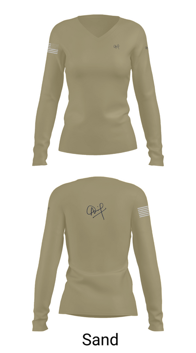 1MED 1280664 Women's Long Sleeve V-neck Shirt - 97
