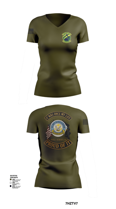 HC11 32248393 Women's Short Sleeve V-neck Shirt - 102