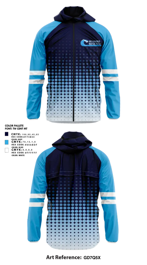 Windbreaker, Gig Harbor Water Polo, Water Polo, Teamtime, Team time, sublimation, custom sports apparel, team uniforms, spirit wear, spiritwear, sports uniforms, custom shirts, team store, custom team store, fundraiser sports, apparel fundraiser