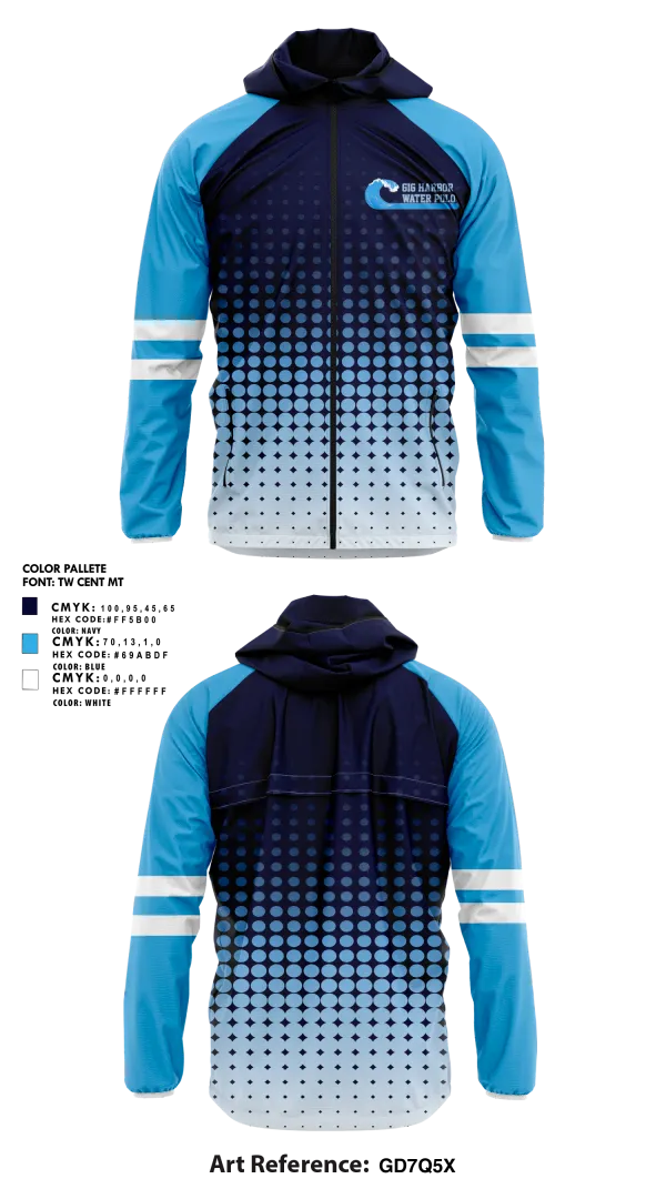 Windbreaker, Gig Harbor Water Polo, Water Polo, Teamtime, Team time, sublimation, custom sports apparel, team uniforms, spirit wear, spiritwear, sports uniforms, custom shirts, team store, custom team store, fundraiser sports, apparel fundraiser