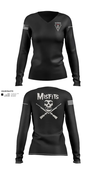 Womens Long Sleeve Vneck Shirt, 2/11 killer troop, Army, Teamtime, Team time, sublimation, custom sports apparel, team uniforms, spirit wear, spiritwear, sports uniforms, custom shirts, team store, custom team store, fundraiser sports, apparel fundraiser