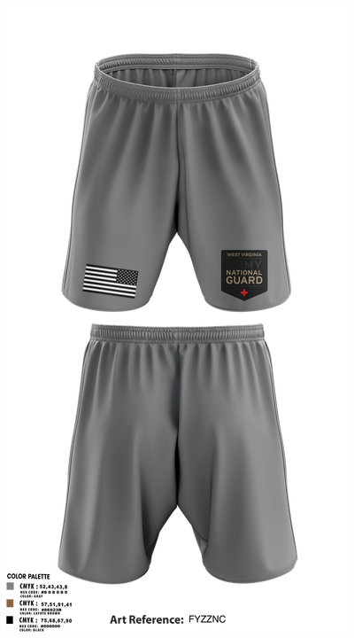 WV ARNG Med Det 75536426 Athletic Shorts With Pockets - 1