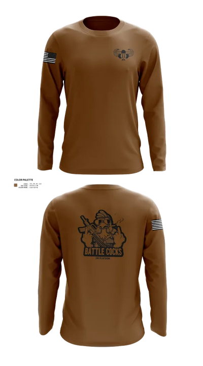 BATTLECOCKS, Boldsteel, 2-32 Far. 8081445 Long Sleeve Performance Shirt 110