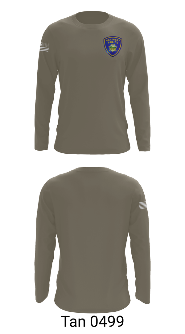 Long Sleeve Performance Shirt, Van Wert Police Department, Police, Teamtime, Team time, sublimation, custom sports apparel, team uniforms, spirit wear, spiritwear, sports uniforms, custom shirts, team store, custom team store, fundraiser sports, apparel fundraiser