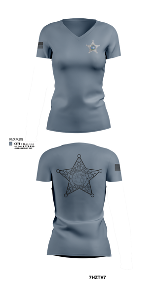 Womens Short Sleeve Vneck Shirt, District I Street Crimes, Police, Teamtime, Team time, sublimation, custom sports apparel, team uniforms, spirit wear, spiritwear, sports uniforms, custom shirts, team store, custom team store, fundraiser sports, apparel fundraiser