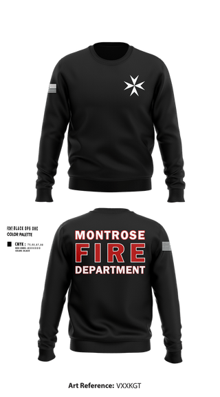 Crew Neck Sweatshirt, MONTROSE FIRE DEPARTMENT, Fire Department, Teamtime, Team time, sublimation, custom sports apparel, team uniforms, spirit wear, spiritwear, sports uniforms, custom shirts, team store, custom team store, fundraiser sports, apparel fundraiser