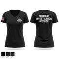 Tennessee Highway Patrol Criminal Investigation Division Women's Short Sleeve V-neck Shirt - 1