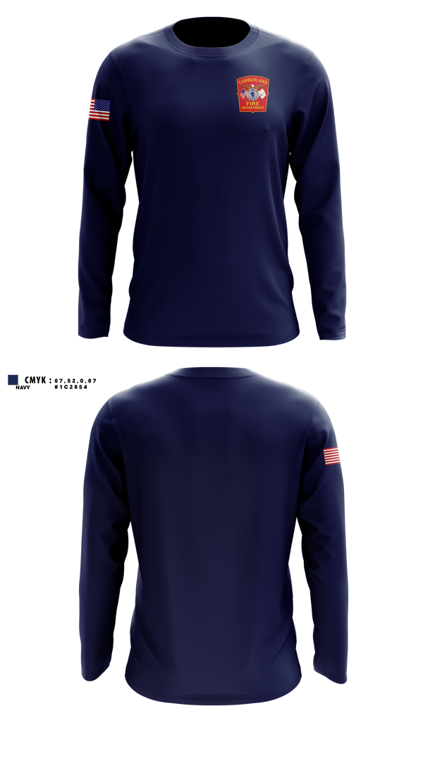 Long Sleeve Performance Shirt, Cumberland Fire Department, Fire Department, Teamtime, Team time, sublimation, custom sports apparel, team uniforms, spirit wear, spiritwear, sports uniforms, custom shirts, team store, custom team store, fundraiser sports, apparel fundraiser