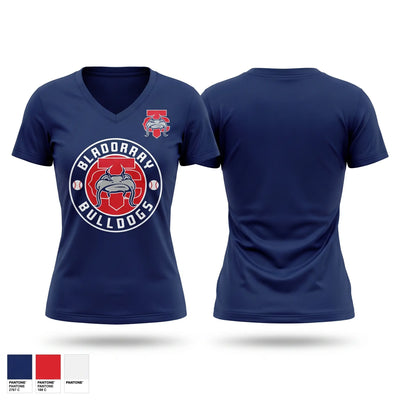 Mudcats Women's Short Sleeve V-neck Shirt - 1