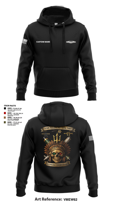 USS Illinois (SSN 786) 55868909 Hoodie - 54