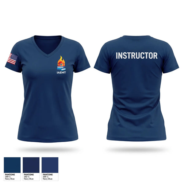 Womens Short Sleeve Vneck Shirt, IAEMT, EMS/EMT, Teamtime, Team time, sublimation, custom sports apparel, team uniforms, spirit wear, spiritwear, sports uniforms, custom shirts, team store, custom team store, fundraiser sports, apparel fundraiser