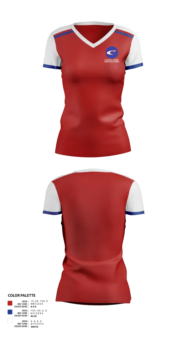 Womens Short Sleeve Vneck Shirt, Caldwell Parish Junior High School Softball, Softball, Teamtime, Team time, sublimation, custom sports apparel, team uniforms, spirit wear, spiritwear, sports uniforms, custom shirts, team store, custom team store, fundraiser sports, apparel fundraiser
