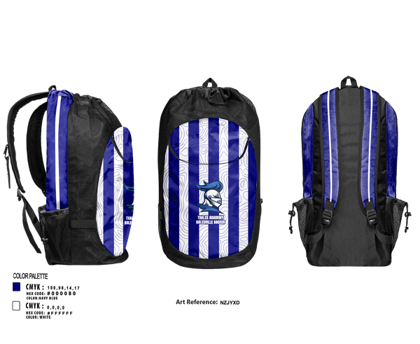 Gear Bag, Thales Academy–Rolesville Soccer, Women's Soccer, Teamtime, Team time, sublimation, custom sports apparel, team uniforms, spirit wear, spiritwear, sports uniforms, custom shirts, team store, custom team store, fundraiser sports, apparel fundraiser