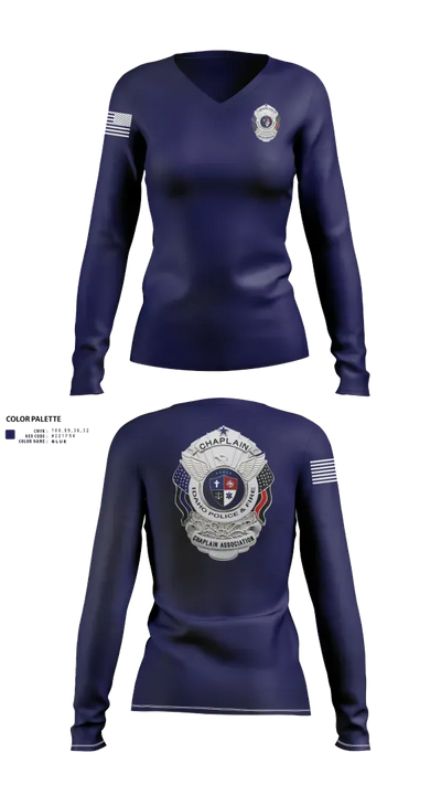 Ipfca 31637304 Women's Long Sleeve V-neck Shirt - 50