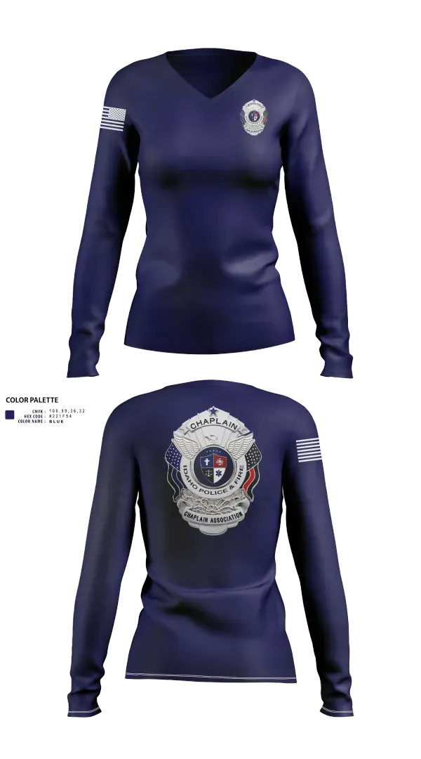 Womens Long Sleeve Vneck Shirt, Ipfca, , Teamtime, Team time, sublimation, custom sports apparel, team uniforms, spirit wear, spiritwear, sports uniforms, custom shirts, team store, custom team store, fundraiser sports, apparel fundraiser