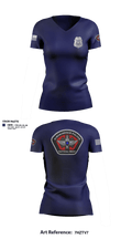 TEMS 74482637 Women's Short Sleeve V-neck Shirt - 1