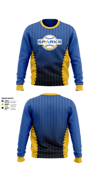 Crew Neck Sweatshirt, Santa Clara PAL Sparks, Softball, Teamtime, Team time, sublimation, custom sports apparel, team uniforms, spirit wear, spiritwear, sports uniforms, custom shirts, team store, custom team store, fundraiser sports, apparel fundraiser