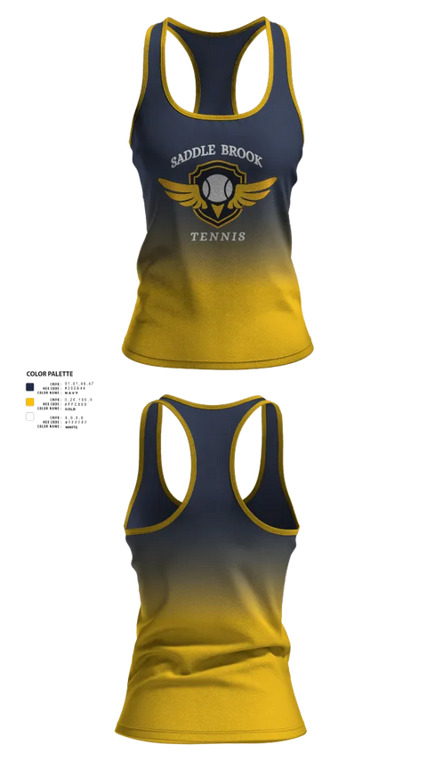Womens Track Singlet, Saddle Brook Tennis, Tennis, Teamtime, Team time, sublimation, custom sports apparel, team uniforms, spirit wear, spiritwear, sports uniforms, custom shirts, team store, custom team store, fundraiser sports, apparel fundraiser