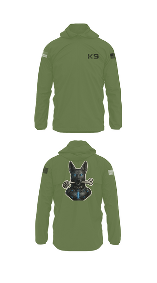 Windbreaker, Willoughby K9, Police, Teamtime, Team time, sublimation, custom sports apparel, team uniforms, spirit wear, spiritwear, sports uniforms, custom shirts, team store, custom team store, fundraiser sports, apparel fundraiser