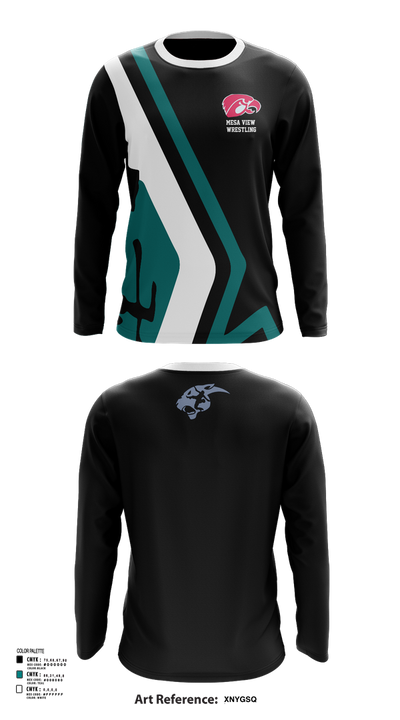 Mesa View Wrestling 61558339 Long Sleeve Performance Shirt 41