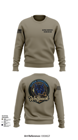 Crew Neck Sweatshirt, Alpha Company, 742nd MI BN, , Teamtime, Team time, sublimation, custom sports apparel, team uniforms, spirit wear, spiritwear, sports uniforms, custom shirts, team store, custom team store, fundraiser sports, apparel fundraiser