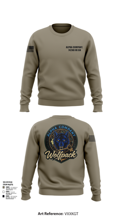 Alpha Company, 742nd MI BN 30113314 Crew Neck Sweatshirt - 102