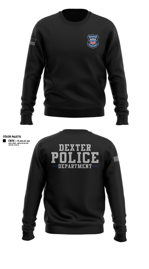 Crew Neck Sweatshirt, Dexter Police Department, Police, Teamtime, Team time, sublimation, custom sports apparel, team uniforms, spirit wear, spiritwear, sports uniforms, custom shirts, team store, custom team store, fundraiser sports, apparel fundraiser
