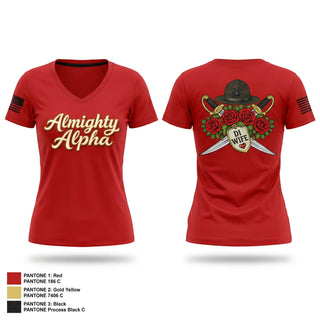 Womens Short Sleeve Vneck Shirt, Alpha company, Marines, Teamtime, Team time, sublimation, custom sports apparel, team uniforms, spirit wear, spiritwear, sports uniforms, custom shirts, team store, custom team store, fundraiser sports, apparel fundraiser