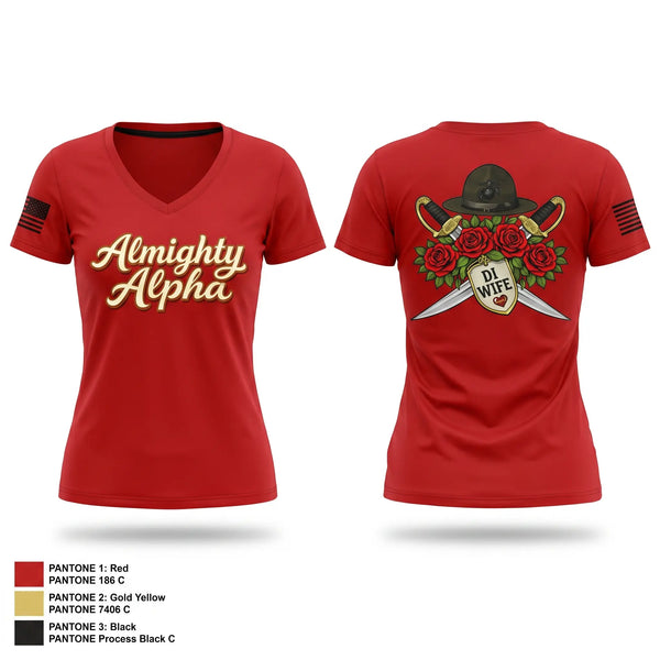 Womens Short Sleeve Vneck Shirt, Alpha company, Marines, Teamtime, Team time, sublimation, custom sports apparel, team uniforms, spirit wear, spiritwear, sports uniforms, custom shirts, team store, custom team store, fundraiser sports, apparel fundraiser