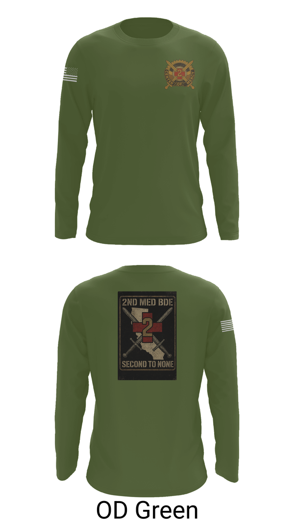 Long Sleeve Performance Shirt, 2nd Medical Brigade, , Teamtime, Team time, sublimation, custom sports apparel, team uniforms, spirit wear, spiritwear, sports uniforms, custom shirts, team store, custom team store, fundraiser sports, apparel fundraiser
