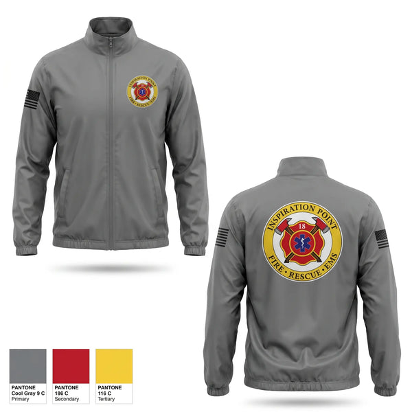 Windbreaker, Inspiration Point rural volunteer fire district, Fire Department, Teamtime, Team time, sublimation, custom sports apparel, team uniforms, spirit wear, spiritwear, sports uniforms, custom shirts, team store, custom team store, fundraiser sports, apparel fundraiser
