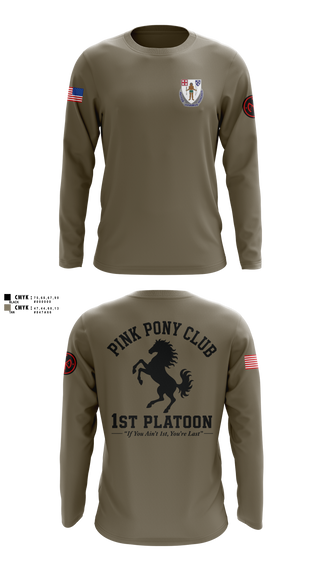 Long Sleeve Performance Shirt, 1/182 1st Platoon, National Guard, Teamtime, Team time, sublimation, custom sports apparel, team uniforms, spirit wear, spiritwear, sports uniforms, custom shirts, team store, custom team store, fundraiser sports, apparel fundraiser