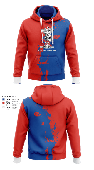 Hoodie, Dixie Softball Inc, Softball, Teamtime, Team time, sublimation, custom sports apparel, team uniforms, spirit wear, spiritwear, sports uniforms, custom shirts, team store, custom team store, fundraiser sports, apparel fundraiser