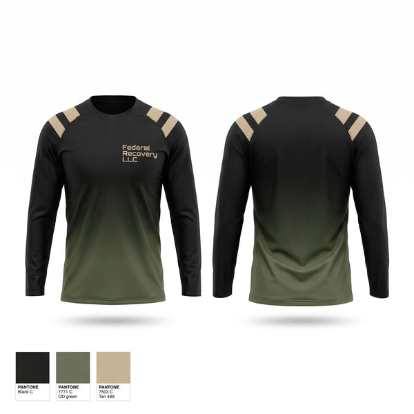Long Sleeve Performance Shirt, Federal Recovery LLC, Marines, Teamtime, Team time, sublimation, custom sports apparel, team uniforms, spirit wear, spiritwear, sports uniforms, custom shirts, team store, custom team store, fundraiser sports, apparel fundraiser
