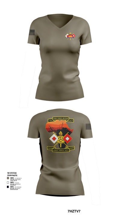Task Force Bataan 78536207 Women's Short Sleeve V-neck Shirt - 103